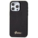 Guess GUHCP15LPSFDGSK iPhone 15 Pro 6.1" czarny/black hardcase Sequin Script Metal