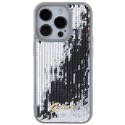 Guess GUHCP15LPSFDGSS iPhone 15 Pro 6.1" srebrny/silver hardcase Sequin Script Metal