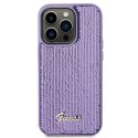 Guess GUHCP15LPSFDGSU iPhone 15 Pro 6.1" fioletowy/purple hardcase Sequin Script Metal