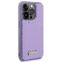 Guess GUHCP15LPSFDGSU iPhone 15 Pro 6.1" fioletowy/purple hardcase Sequin Script Metal