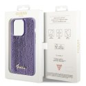 Guess GUHCP15LPSFDGSU iPhone 15 Pro 6.1" fioletowy/purple hardcase Sequin Script Metal