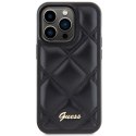 Guess GUHCP15LPSQSQSK iPhone 15 Pro 6.1" czarny/black hardcase Quilted Metal Logo