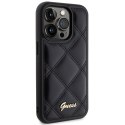 Guess GUHCP15LPSQSQSK iPhone 15 Pro 6.1" czarny/black hardcase Quilted Metal Logo