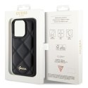 Guess GUHCP15LPSQSQSK iPhone 15 Pro 6.1" czarny/black hardcase Quilted Metal Logo