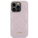 Guess GUHCP15LPSQSQSP iPhone 15 Pro 6.1" różowy/pink hardcase Quilted Metal Logo