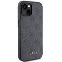 Guess GUHCP15MG4GFGR iPhone 15 Plus 6.7" szary/grey hard case 4G Metal Gold Logo