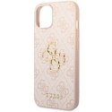 Guess GUHCP15S4GMGPI iPhone 15 6.1" różowy/pink hardcase 4G Big Metal Logo