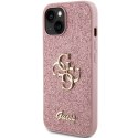 Guess GUHCP15SHG4SGP iPhone 15 6.1" różowy/pink hardcase Glitter Script Big 4G