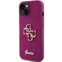 Guess GUHCP15SHG4SGU iPhone 15 6.1" fioletowy/purple hardcase Glitter Script Big 4G