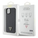 Guess GUHCP15SPCRTHCK iPhone 15 6.1" czarny/black hardcase Croco Triangle Metal Logo