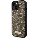 Guess GUHCP15SPFGSBSD iPhone 15 6.1" żółty/yellow hardcase Rhinestone Metal Logo