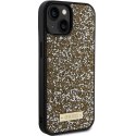 Guess GUHCP15SPFGSBSD iPhone 15 6.1" żółty/yellow hardcase Rhinestone Metal Logo