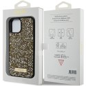 Guess GUHCP15SPFGSBSD iPhone 15 6.1" żółty/yellow hardcase Rhinestone Metal Logo