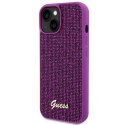 Guess GUHCP15SPMSDGSF iPhone 15 6.1" fuksja/fuschia hardcase Disco Metal Script