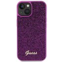 Guess GUHCP15SPMSDGSF iPhone 15 6.1" fuksja/fuschia hardcase Disco Metal Script