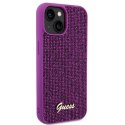 Guess GUHCP15SPMSDGSF iPhone 15 6.1" fuksja/fuschia hardcase Disco Metal Script