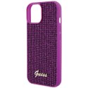 Guess GUHCP15SPMSDGSF iPhone 15 6.1" fuksja/fuschia hardcase Disco Metal Script