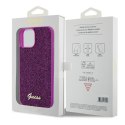 Guess GUHCP15SPMSDGSF iPhone 15 6.1" fuksja/fuschia hardcase Disco Metal Script