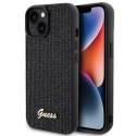 Guess GUHCP15SPMSDGSK iPhone 15 6.1" czarny/black hardcase Disco Metal Script