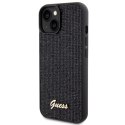 Guess GUHCP15SPMSDGSK iPhone 15 6.1" czarny/black hardcase Disco Metal Script