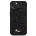 Guess GUHCP15SPMSDGSK iPhone 15 6.1" czarny/black hardcase Disco Metal Script