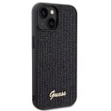 Guess GUHCP15SPMSDGSK iPhone 15 6.1" czarny/black hardcase Disco Metal Script