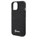 Guess GUHCP15SPMSDGSK iPhone 15 6.1" czarny/black hardcase Disco Metal Script