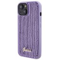 Guess GUHCP15SPSFDGSU iPhone 15 6.1" fioletowy/purple hardcase Sequin Script Metal