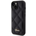 Guess GUHCP15SPSQSQSK iPhone 15 6.1" czarny/black hardcase Quilted Metal Logo