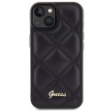 Guess GUHCP15SPSQSQSK iPhone 15 6.1" czarny/black hardcase Quilted Metal Logo