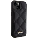 Guess GUHCP15SPSQSQSK iPhone 15 6.1" czarny/black hardcase Quilted Metal Logo