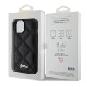 Guess GUHCP15SPSQSQSK iPhone 15 6.1" czarny/black hardcase Quilted Metal Logo