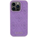 Guess GUHCP15XP4EPMU iPhone 15 Pro Max 6.7" fioletowy/light purple hardcase Leather 4G Stamped