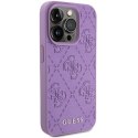 Guess GUHCP15XP4EPMU iPhone 15 Pro Max 6.7" fioletowy/light purple hardcase Leather 4G Stamped