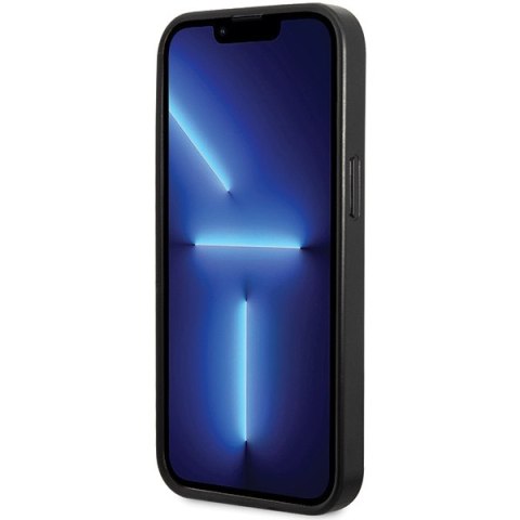 Guess GUHCP15XPCRTHCK iPhone 15 Pro Max 6.7" czarny/black hardcase Croco Triangle Metal Logo