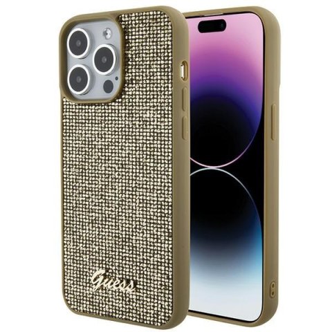 Guess GUHCP15XPMSDGSD iPhone 15 Pro Max 6.7" złoty/gold hardcase Disco Metal Script