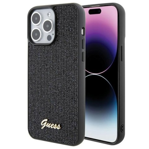 Guess GUHCP15XPMSDGSK iPhone 15 Pro Max 6.7" czarny/black hardcase Disco Metal Script