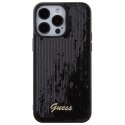 Guess GUHCP15XPSFDGSK iPhone 15 Pro Max 6.7" czarny/black hardcase Sequin Script Metal