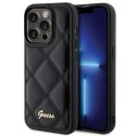 Guess GUHCP15XPSQSQSK iPhone 15 Pro Max 6.7" czarny/black hardcase Quilted Metal Logo