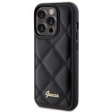 Guess GUHCP15XPSQSQSK iPhone 15 Pro Max 6.7" czarny/black hardcase Quilted Metal Logo