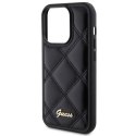 Guess GUHCP15XPSQSQSK iPhone 15 Pro Max 6.7" czarny/black hardcase Quilted Metal Logo