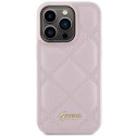 Guess GUHCP15XPSQSQSP iPhone 15 Pro Max 6.7" różowy/pink hardcase Quilted Metal Logo