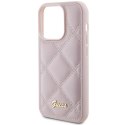 Guess GUHCP15XPSQSQSP iPhone 15 Pro Max 6.7" różowy/pink hardcase Quilted Metal Logo