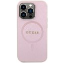 Guess GUHMP15XPSAHMCP iPhone 15 Pro Max 6.7" różowy/pink hardcase Saffiano MagSafe