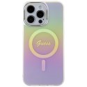 Guess GUHMP15LHITSP iPhone 15 Pro 6.1" różowy/pink hardcase IML Iridescent MagSafe