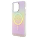 Guess GUHMP15LHITSP iPhone 15 Pro 6.1" różowy/pink hardcase IML Iridescent MagSafe