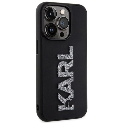 Karl Lagerfeld KLHCP15X3DMBKCK iPhone 15 Pro Max 6.7" czarny/black hardcase 3D Rubber Glitter Logo
