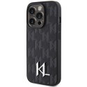 Karl Lagerfeld KLHCP15XPKLPKLK iPhone 15 Pro Max 6.7" czarny/black hardcase Leather Monogram Hot Stamp Metal Logo