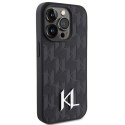 Karl Lagerfeld KLHCP15XPKLPKLK iPhone 15 Pro Max 6.7" czarny/black hardcase Leather Monogram Hot Stamp Metal Logo