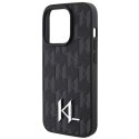 Karl Lagerfeld KLHCP15XPKLPKLK iPhone 15 Pro Max 6.7" czarny/black hardcase Leather Monogram Hot Stamp Metal Logo